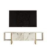 TV Meubel Hespera Wit Goud Melamine 160x47,6x40 cm