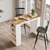 Bartafels - Bartafel Paphos Atlantisch Dennenhout Wit Melamine 120x101,8x51,6 cm - Dimehouse