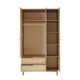 Kledingkasten - Kledingkast Kosmos Walnoot Eik Melamine 112,2x195,6x55 cm - Dimehouse