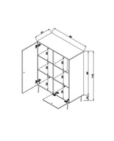 Wandkast Hazeran Multi Eik Beukenhout 40x110x cm