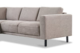 Modern 3-seater Corner Sofa Right Taupe Fabric Aniko with Lounger 240x197x78 cm 