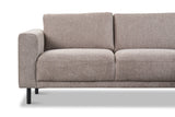 Modern 3-seater Corner Sofa Right Taupe Fabric Aniko with Lounger 240x197x78 cm 