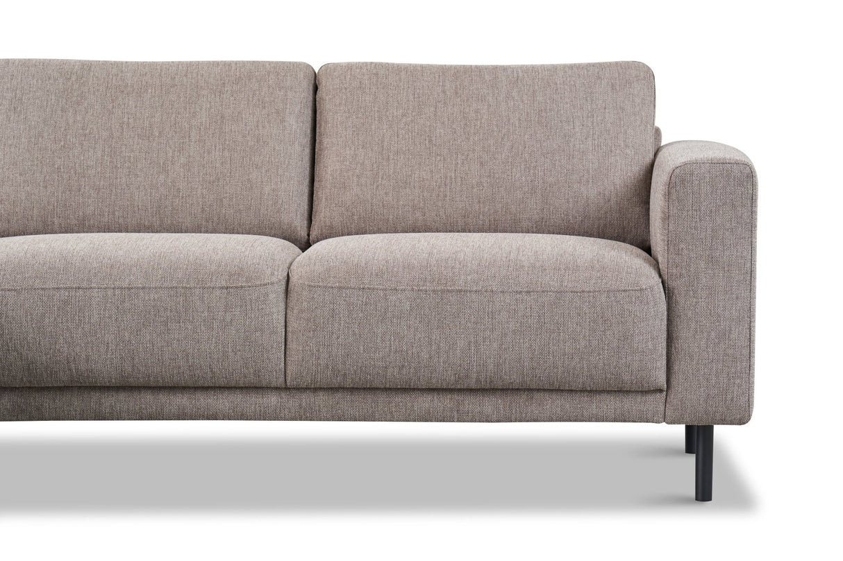 Modern Corner Sofa Left Taupe Fabric Aniko with Chaise Longue 238x142x78 cm 