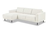 Modern Corner Sofa Left Beige Fabric Aniko with Chaise Lounge 238x142x78 cm 