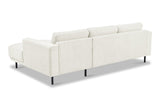 Modern Right Corner Sofa Beige Fabric Aniko with Chaise Longue 238x142x78 cm 
