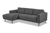 Modern Corner Sofa Left Anthracite Fabric Aniko with Chaise Longue 238x142x78 cm 