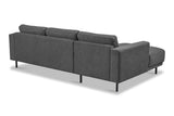 Modern Corner Sofa Left Anthracite Fabric Aniko with Chaise Longue 238x142x78 cm 