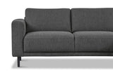 Modern Corner Sofa Right Anthracite Fabric Aniko with Chaise Longue 238x142x78 cm 