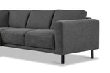 Modern 3-seater Corner Sofa Left Anthracite Fabric Aniko with Lounger 240x197x78 cm 