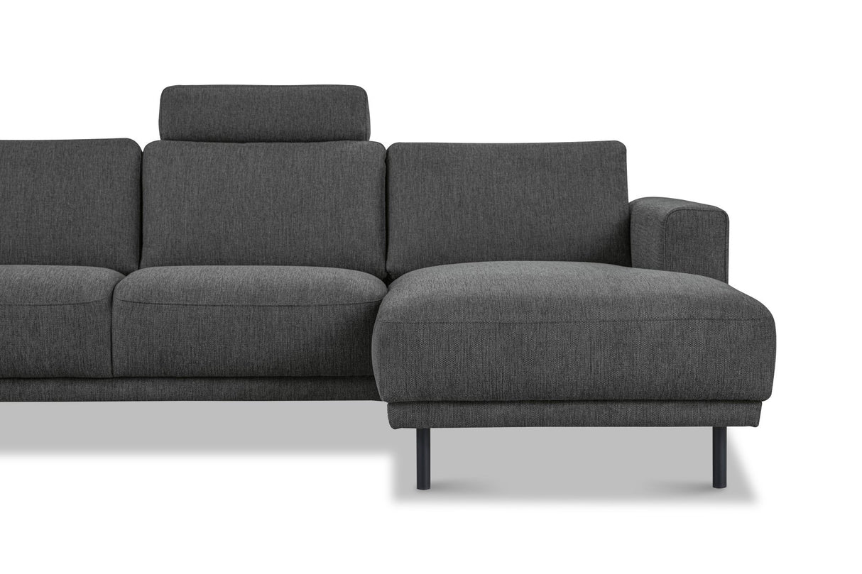 Modern U-Shape Sofa Corner Sofa Left Anthracite Fabric Aniko 310x197x78 cm 