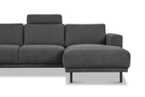 Modern U-Shape Sofa Corner Sofa Left Anthracite Fabric Aniko 310x197x78 cm 