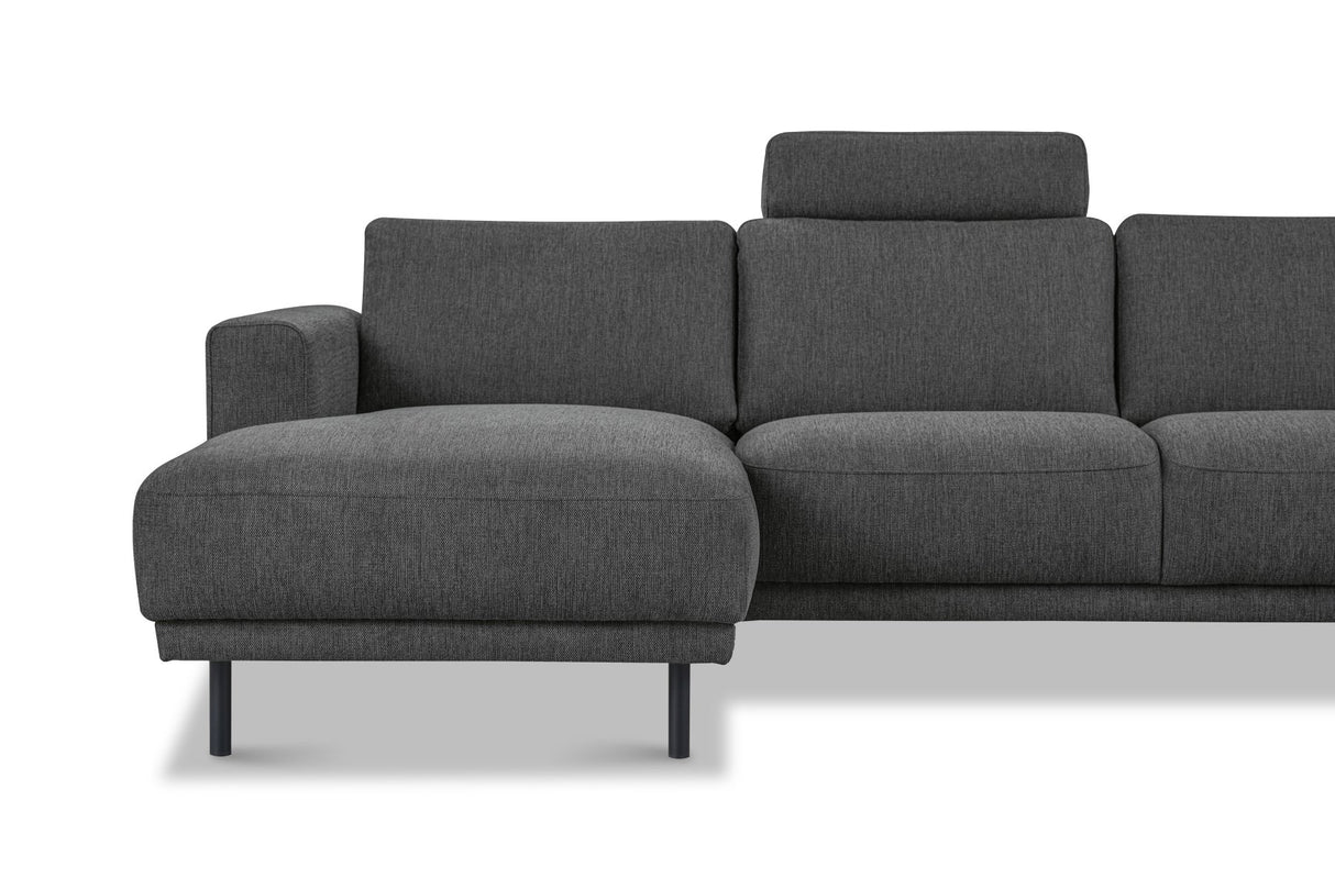 Modern U-Shape Corner Sofa Right Antracite Fabric Aniko 310x197x78 cm 