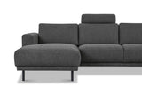 Modern U-Shape Corner Sofa Right Antracite Fabric Aniko 310x197x78 cm 
