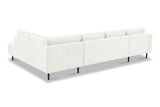 Modern U-Shape Corner Sofa Right Beige Fabric Aniko 310x197x78 cm 