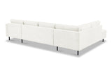 Modern U-Shape Corner Sofa Left Beige Fabric Aniko 310x197x78 cm 