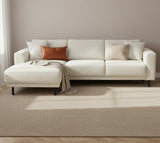Modern Corner Sofa Left Beige Fabric Aniko with Chaise Lounge 238x142x78 cm 