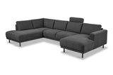 Headrest anthracite sofa fabric - Aniko