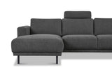 Headrest anthracite sofa fabric - Aniko