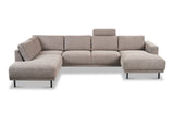 Modern 3-seater Corner Sofa Right Anthracite Fabric Aniko with Lounger 240x197x78 cm 