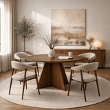 Dining room table round Walnut - 120 cm - Mary
