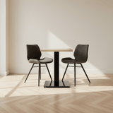 Bistro table Robin square melamine robson oak atmospheric photo in a modern interior