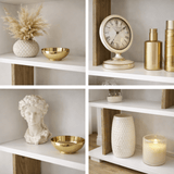 Bookcase block white walnut melamine 60x165x19.5 cm