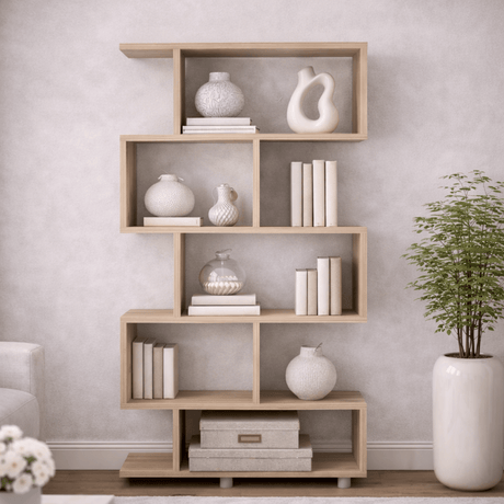 Bookcase Elif Oak Melamine 90x156x20 cm