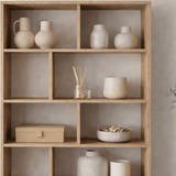 Bookcase cosmos walnut oak melamine 83.9x175.6x29.5 cm