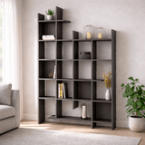 Bookcase anthracite melamine Manco 122x188x25.5 cm