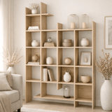 Bookcase oak look melamine Manco 122x188x25.5 cm