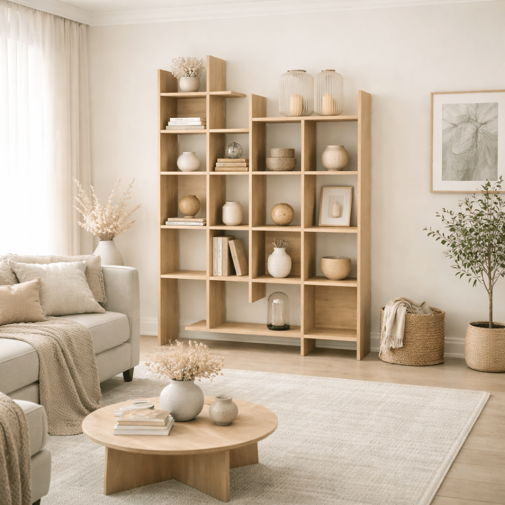 Bookcase oak look melamine Manco 122x188x25.5 cm