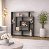 Bookcase Maze Anthracite Melamine 125x129x22 cm