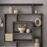 Bookcase Maze Anthracite Melamine 125x129x22 cm