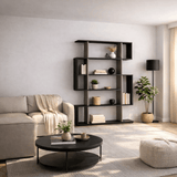 Bookcase Mito Anthracite Brown Melamine 110x161x25.5 cm