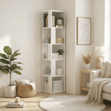 Bookcase piano white melamine 34x161x34 cm