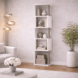 Bookcase Piri White Mokka Melamine 35x161x30 cm