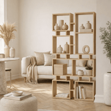Bookcase Rail Oak Melamine 79x166.5x24 cm
