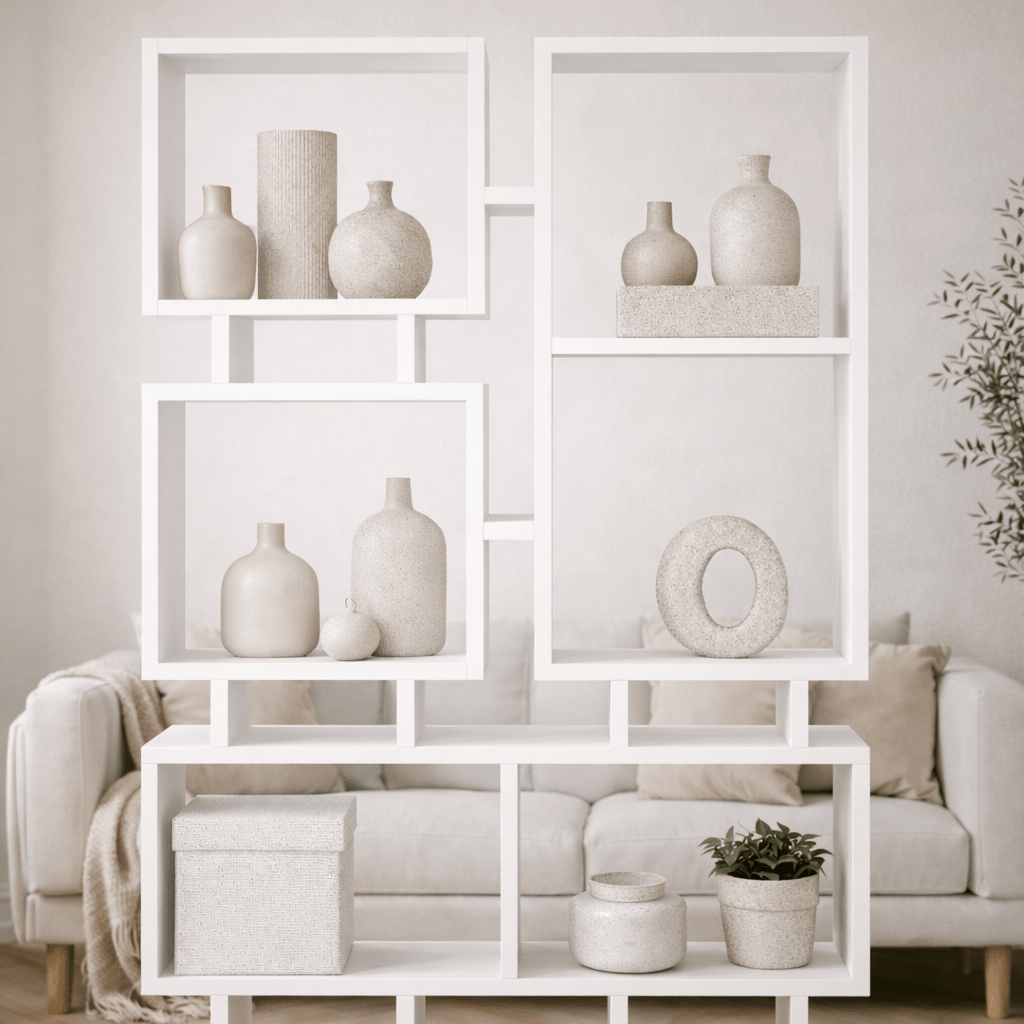 Bookcase Rail White Melamine 79x166.5x24 cm