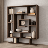 Bookcase Sarmasik Wengé Brown Melamine 124.8x149.4x22 cm