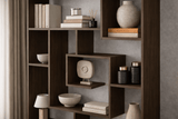 Bookcase Sarmasik Wengé Brown Melamine 124.8x149.4x22 cm