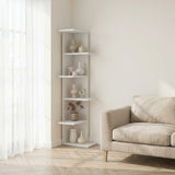 Bookcase SASO White Melamine 37X141X24 CM