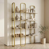 Boekenkasten - Boekenkast Sierra Geel Melamine 124x182x26 cm - Dimehouse