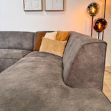 Industrial corner sofa anthracite eco-leather Brisbane - right 