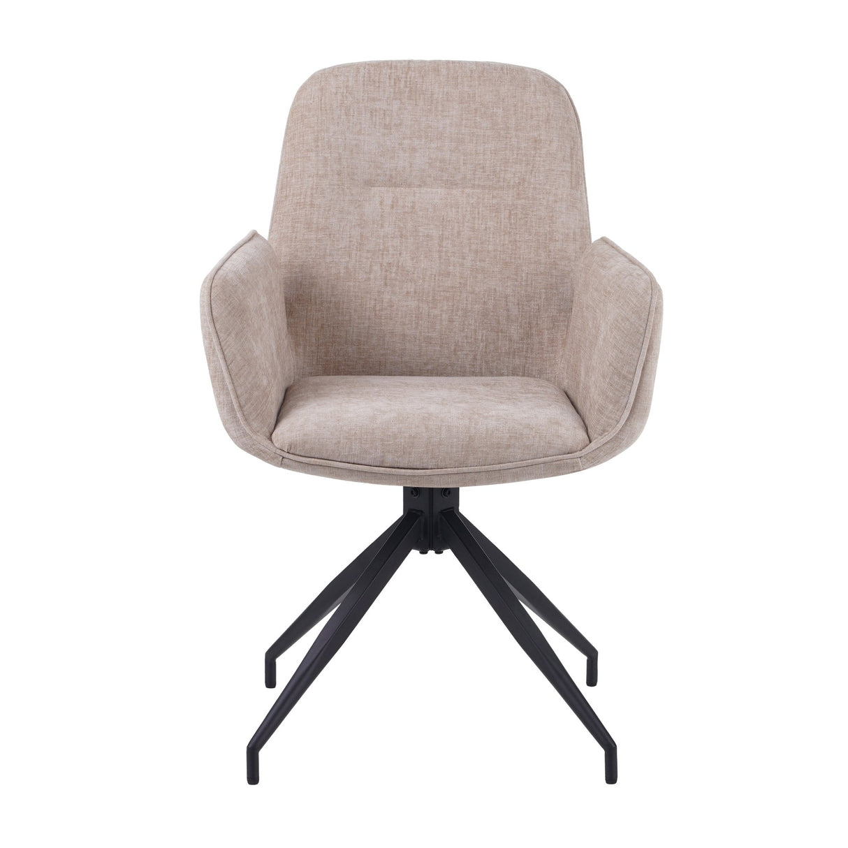 Nela Swivel Dining Chair Chenille Cream