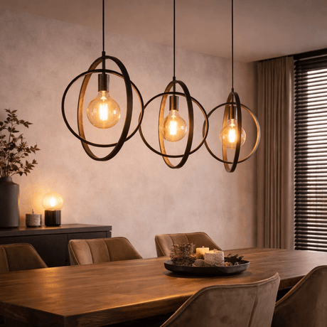 Industrial Otan Pendant Lamp 3-light Round Metal