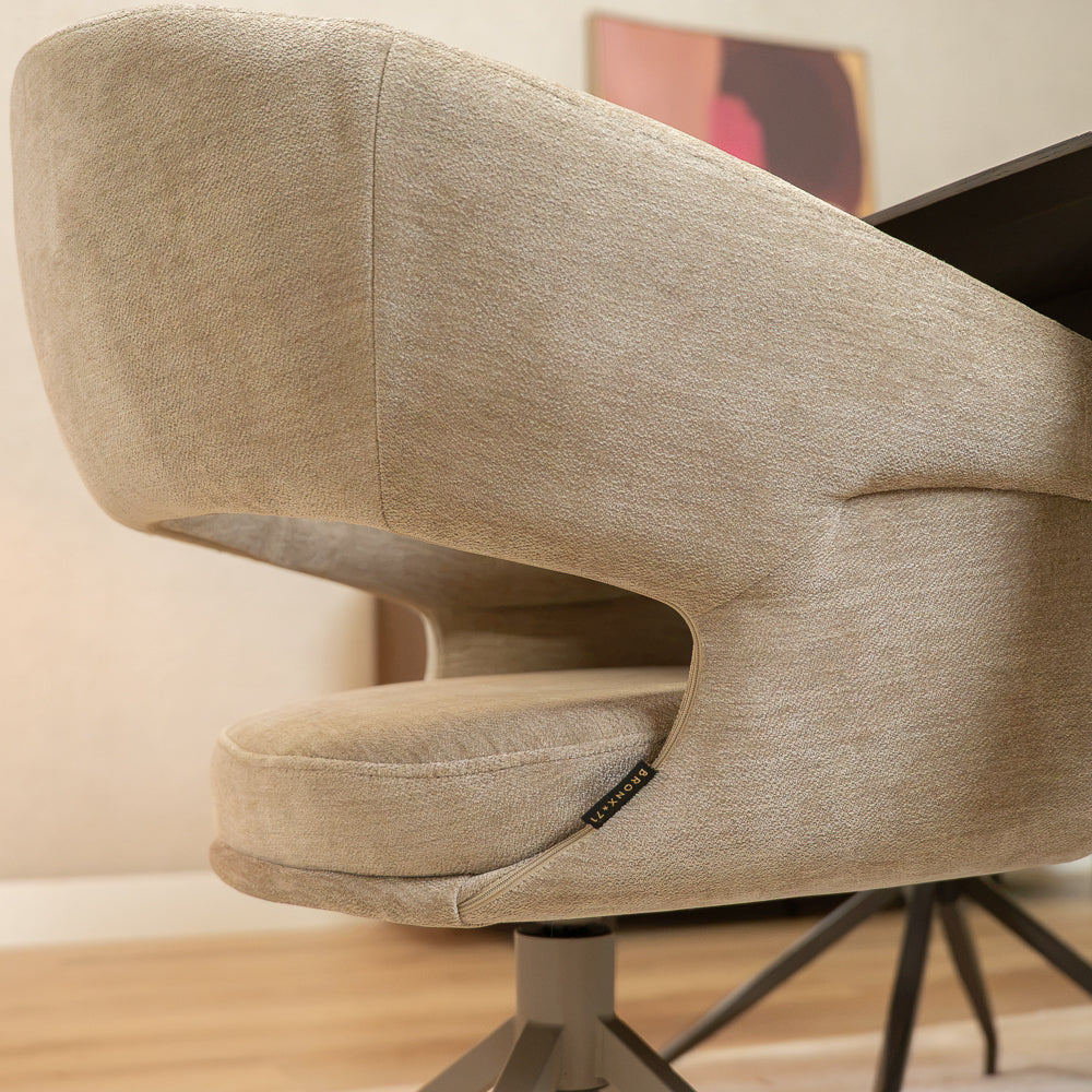 Eetkamerstoel Suzie draaibaar velvet beige