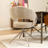 Eetkamerstoel Suzie draaibaar velvet beige