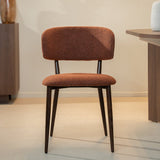 Eetkamerstoelen-Japandi Eetkamerstoel Yura Koper - Walnootlook Frame-Dimehouse