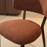 Eetkamerstoelen-Japandi Eetkamerstoel Yura Koper - Walnootlook Frame-Dimehouse
