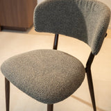 Eetkamerstoelen-Japandi Eetkamerstoel Yura Taupe - Walnootlook Frame-Dimehouse